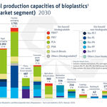 Global production capacities of bioplastics by market segment 2030, Quelle: IfBB